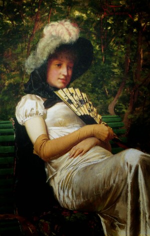 A girl in summer